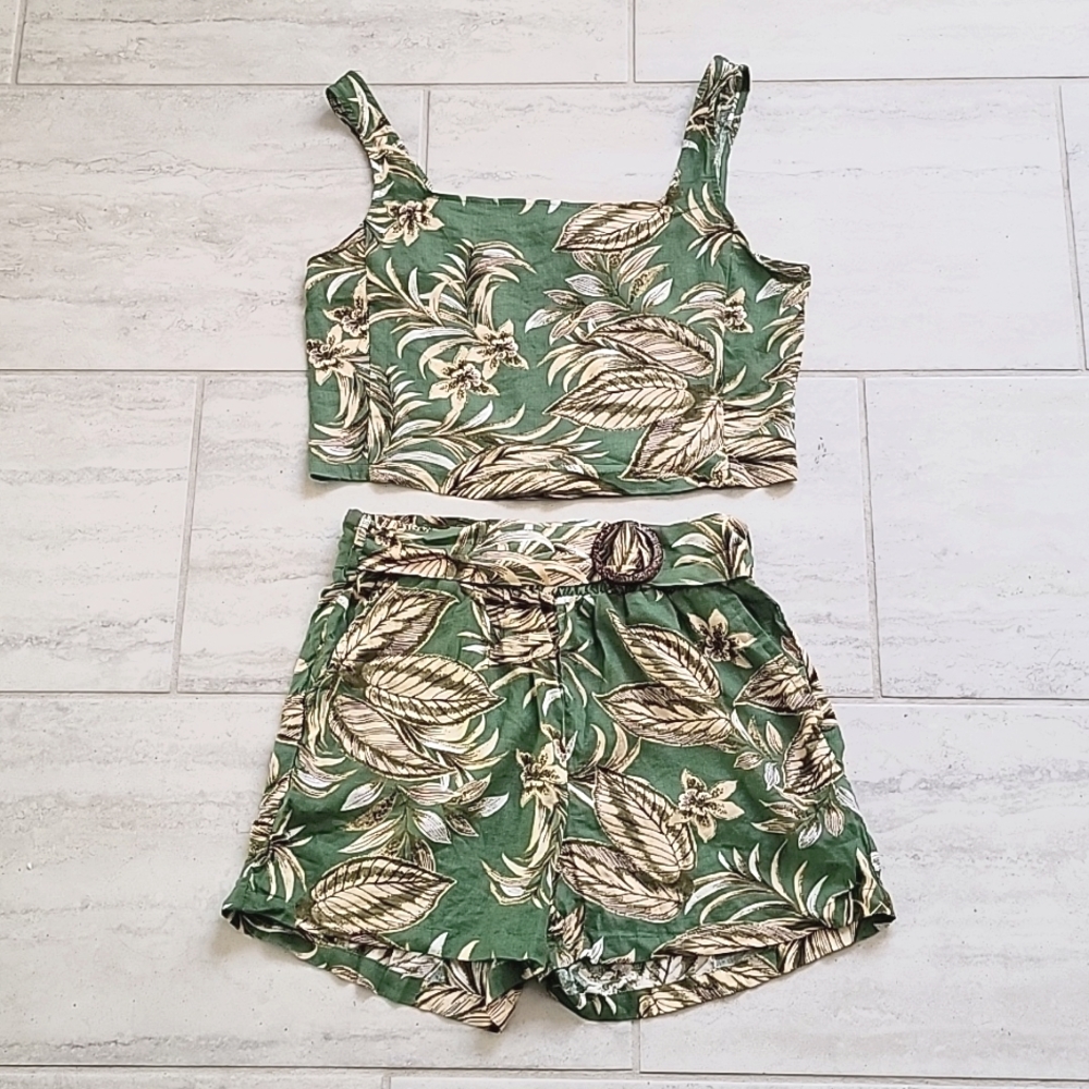 Boho chic floral matching set
